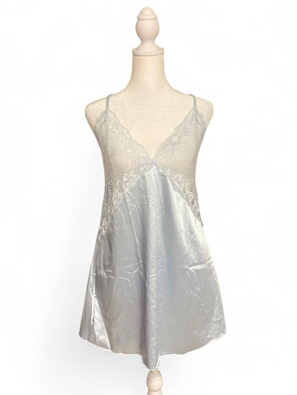 Avid Love Blue Lace Lingerie Slip Dress